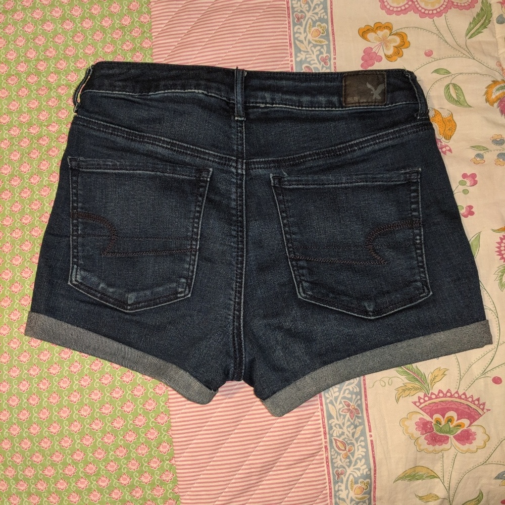 AEO Sky High Shortie Jean Shorts